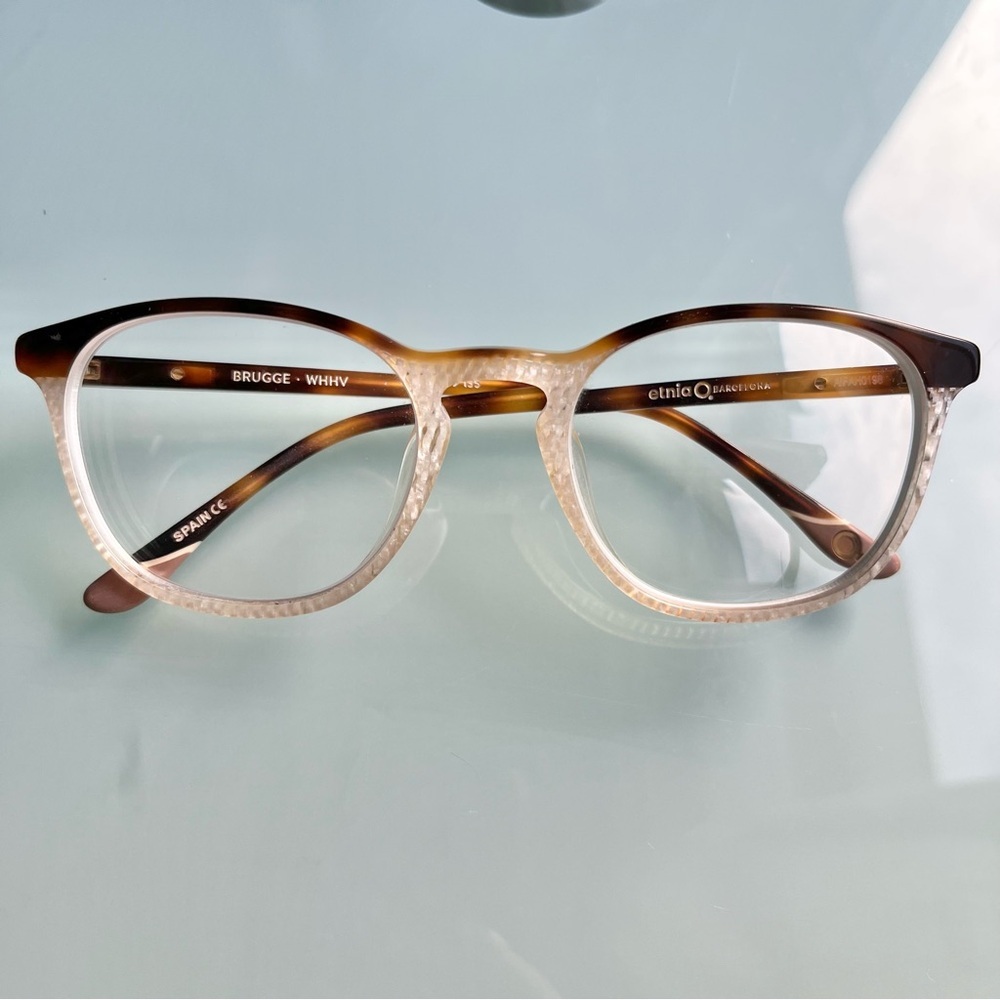 Etnia Barcelona Glasses Eyeglass Frames Brugge White Havana Unisex Androgynous